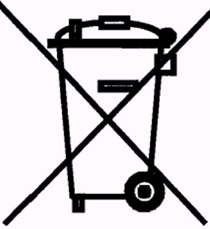 OCHRONA ŚRODOWISKA Urządzenie spełnia dyrektywę WEEE 2002/96/EC. Symbol obok oznacza, że produkt musi być utylizowany oddzielnie i powinien być dostarczany do odpowiedniego punktu zbierającego odpady.