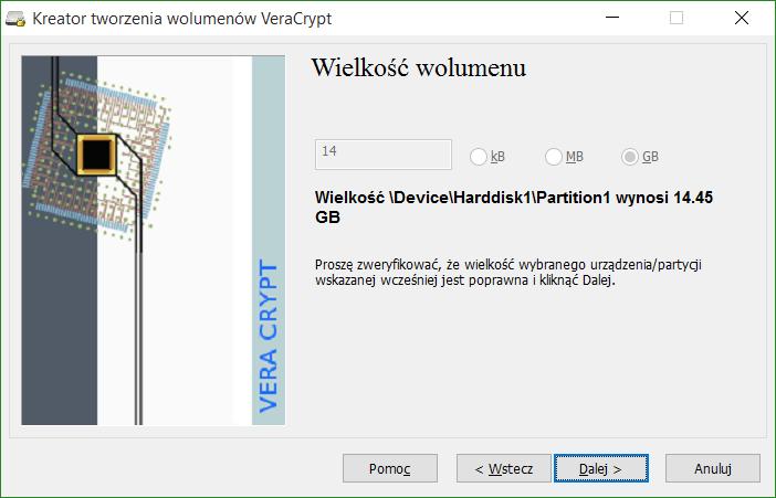 8. Wybieramy algorytmy szyfrujące. W naszym wypadku najlepszym rozwiązaniem jest AES i SHA-512 9.