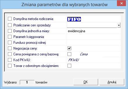 z wartościami tego parametru. Można w ten sposób przykładowo zmienić domyślną metodę rozliczania czy Fundusz promocji rolnej. 10.4.8.8 Wykonaj raport Rys.