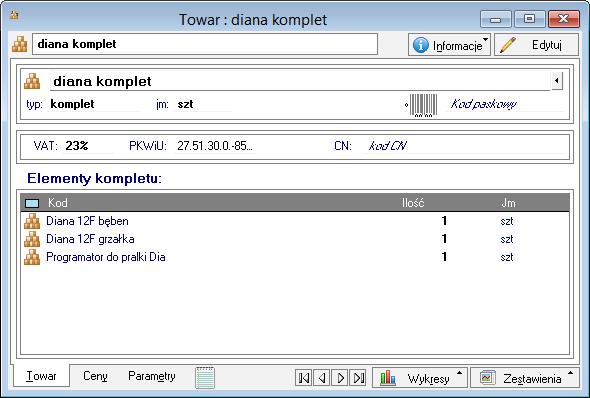 3 Typ Komplet Rys. 13 Towar typu usługa, strona danych podstawowych.