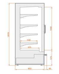 control panel expansion valves side walls stainless bumper PL WYPOSAŻENIE STANDARDOWE temp. stability on each level temp.