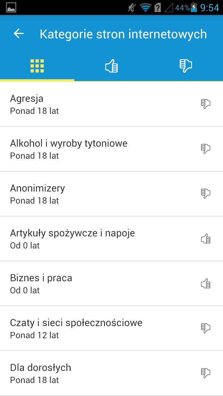 5.1 Kontrola dostępu do stron internetowych Kontrola dostępu do stron internetowych umożliwia dzieciom korzystanie z Internetu w przyjazny sposób.