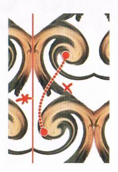 pojedynczych luster różnego rodzaju, a krzyżyk wskazuje na występowanie we wzorze specjalnej symetrii z poślizgiem. 10.