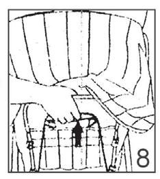 Holding the lever adjust the backrest into the desired position. Release the lever in order to lock the backrest in place (Figure 8). 5.3.