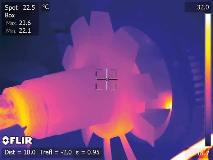 Termogram wirnika silnika indukcyjnego o