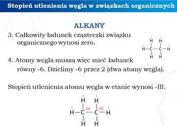 utlenienia węgla w związku organicznym.