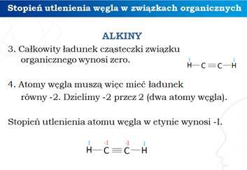 Omówienie sposobu ustalania stopnia utlenienia węgla w związku organicznym.