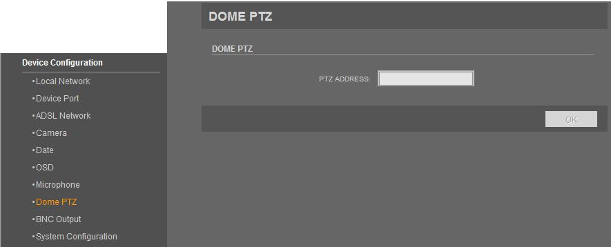 CAMERA - Default number of the camera is 1 ENABLE MICROPHONE - Turn on/off the microphone MICROPHONE TYPE - only available option is Line in MICROPHONE