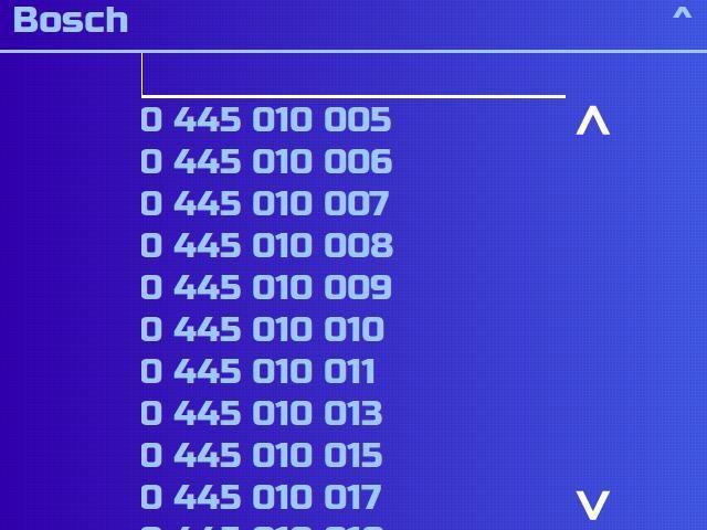 After choosing manufacturer the window for selecting serial number will open. Po wybraniu producenta otwiera sie nowe okno służace do wybrania numeru seryjnego testowanej pompy.