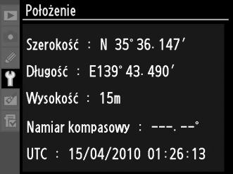 Odbiornik GPS GP-1 Odbiornik GPS GP-1 (dostępny oddzielnie) można podłączyć do gniazda akcesoriów aparatu (0 281) przy użyciu kabla dołączonego do GP-1, co pozwala na zapisywanie informacji o