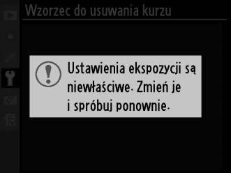 3 Zbierz dane porównawcze dla funkcji usuwania kurzu. Naciśnij spust migawki do końca, aby zarejestrować dane porównawcze dla funkcji usuwania kurzu. Monitor wyłącza się po naciśnięciu spustu migawki.