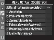 Przycisk G 2 Wyróżnij ikonę bieżącego menu. Aby wyróżnić ikonę bieżącego menu, naciśnij przycisk 4.