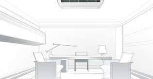 Klimatyzatory komercyjne LG 114 PRZYPODŁOGOWO- - SUFITOWE Elastyczna instalacja Modele przypodłogowo-sufitowe mogą być instalowane zarówno na suficie, jak i nad podłogą.