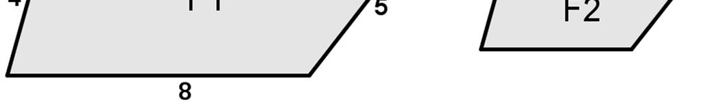 ZESTAW <1b> Figury F1 i F są podobne. Skala podobieństwa figury F do figury F1 wynosi 4.