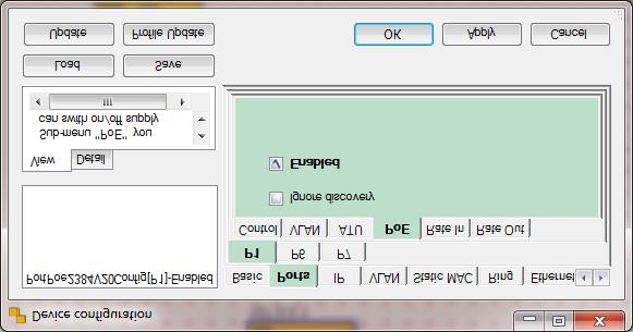 PoE+ zarządzalne e systemu LAN-RING Aktywacja PoE (*PoE+) 1. W zakładkę "Porty", wybierz port ("P1"), na którym chcesz włączyć PoE zasilanyí. 2. Przez sprawdzenie "Enabled", umożliwić zasilanie PoE.