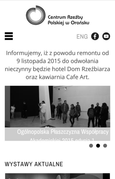 Rys. 27. Strona internetowa Muzeum Narodowego w Poznaniu widziana na urządzeniu mobilnym Źródło: [www 11].