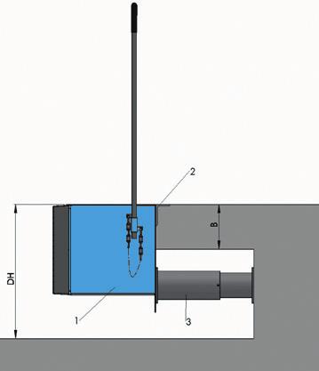 Dodatkowy wspornik stosowany przy grubości ściany B nie przekraczającej 370 mm.