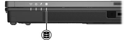 2 Wskaźnik napędu Wskaźnik napędu miga, gdy komputer korzysta z podstawowego dysku twardego lub napędu optycznego.
