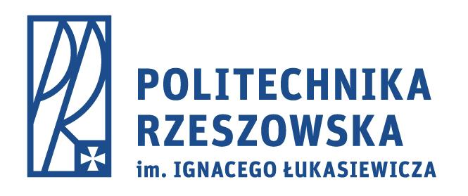 Znak firmowy Politechniki Rzeszowskiej im. Ignacego Łukasiewicza Znak firmowy Politechniki Rzeszowskiej ma kształt prostokąta o proporcjach 1:2.