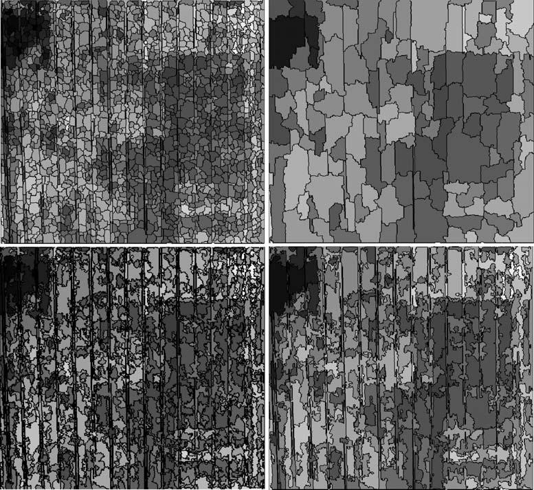 Zaawansowane analizy zdjęć... Rys. 3. Testowe wyniki segmentacji obrazu (patrz rys. 1) Fig. 3. Test results of image segmentation process (see fig.