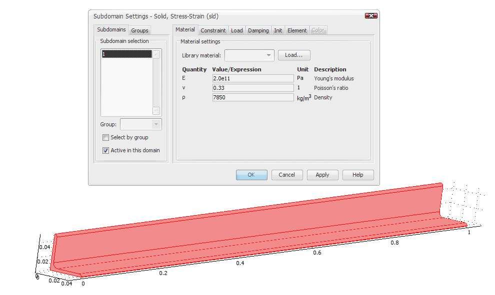 CATI do COMSOL Multiphysics Ustawione