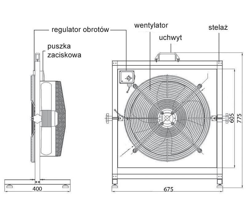 reklamowych, osuszania zawilgoconych pomieszczeń.