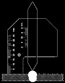 Do pomiaru wysokoêci spawów p askich i naro nikowych. Ze stali.