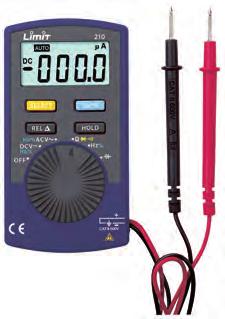 Pomiary elektryczne i inspekcja Multimetry cyfrowe Limit. Multimetr cyfrowy z automatycznym wyborem zakresu, w formacie kieszonkowym.