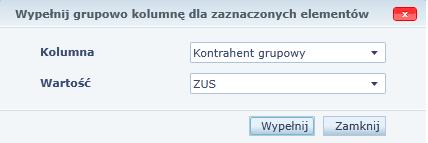 Import/ Eksport Rysunek 102. Wypełnianie grupowe kolumny 18.