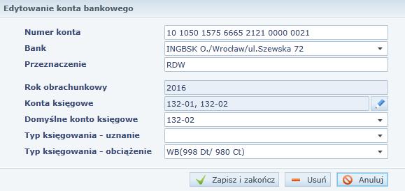 Administracja Numer konta bankowego może być przekształcony na międzynarodowy numer IBAN poprzez dodanie na początku znaków PL.