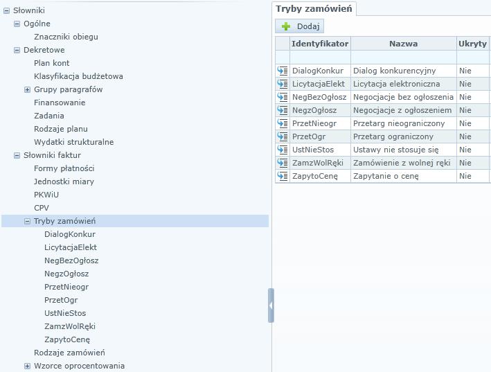 Administracja Słowniki faktur CPV Program udostępnia słownik opisów towarów według klasyfikacji CPV (Common Product Vocabulary), z którego można korzystać przy wprowadzaniu dokumentów.