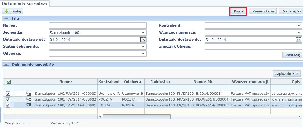 Dokumenty źródłowe Rysunek 48. Grupowe powielanie dokumentów.