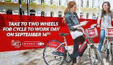 Rys. 17: Santander wspiera Cycle to Work Day [Dzień jazdy do pracy na rowerze] Ciągłe wysiłki komunikacyjne oraz ścisła współpraca z TfL i operatorami systemu okazały się skuteczne.