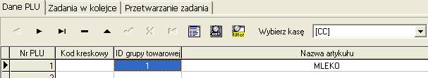 4.1.2. Obsługa danych PLU w oknie aplikacji.