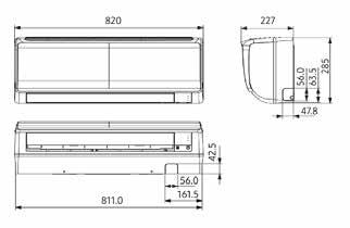 04 JEDNOSTKI WEWNĘTRZNE DVM ŚCIENNE STANDARD (Opcja) (Opcja) Jednostki wewnętrzne Model AM015KNTDEH/EU AM022KNTDEH/EU AM028KNTDEH/EU AM036KNTDEH/EU Średnica rur instalacji chłodniczej Chłodzenie * 1)