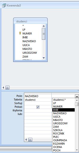 Najprostsze kwerendy potrafią wyświetlić określone pola i rekordy. Kwerendy mogą też dokonywać obliczeń i wyniki przedstawiać w osobnych polach.