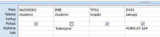 poprawny wynik. Więcej o kryteriach w dalszej części na końcu lekcji przygotowano specjalne zestawienie. 2.3.