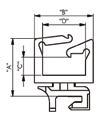 9 1000 L A B Uchwyty kablowe do szyn DIN SR 6280 Naturalny nylon 6/6 UL-94 V-2 Do zastosowania ze wszystkimi standardowymi rodzajami szyn DIN Montaż bez narzędzi Niewielka waga Trwałe rozwiązanie do