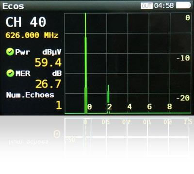 ECHO Optymalny odbiór sygnału W przechwytywaniu sygnałów DVB-T i DVB-T2 istotne jest zminimalizowanie poziomu echa, które może powodować problemy z odbiorem.