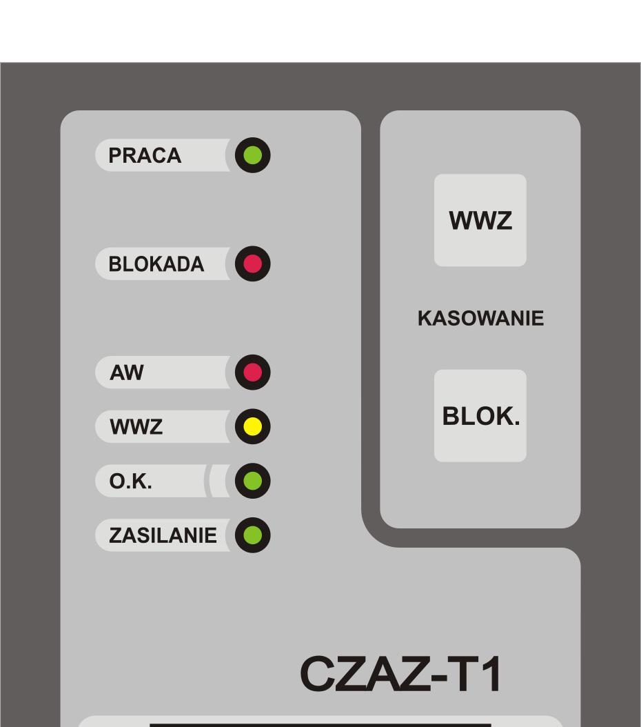 Widok płyty czołowej zespołu