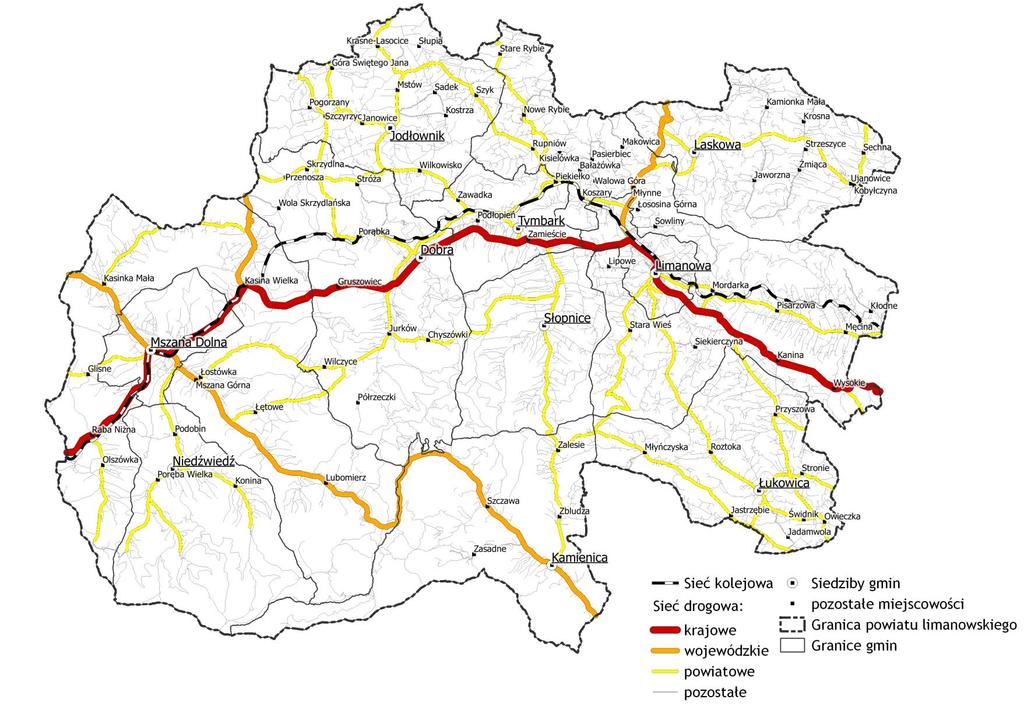 Dziennik Urzędowy Województwa Małopolskiego 22 dla powiatu limanowskiego Poz. 2103 Mapa 2.