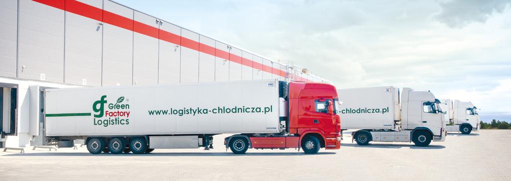 GREEN FACTORY LOGISTICS PARTNER wydzielone komory, dzięki którym możliwe jest zachowanie różnych temperatur: od 2 C do 6 C oraz od 10 C do 12 C. Siatka magazynów wciąż się powiększa.