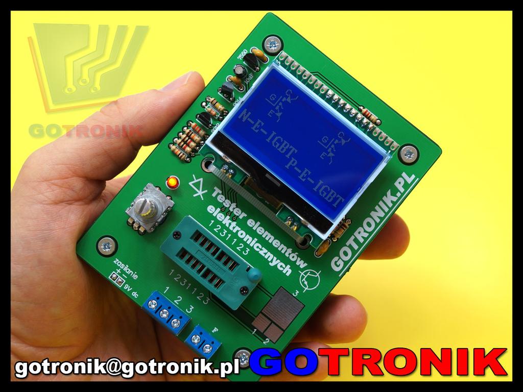 Infomacje o podukcie dane techniczne testea M328 LCR: teste elementów elekticznych LCR, RLC zbudowany w opaciu o poceso ATMEA wyświetlacz gaficzny LCD 128x64