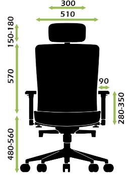 DOSTĘPNE WERSJE PRODUKTU FUOCO X301BF - obrotowy, oparcie i siedzisko tapicerowane, mechanizm ST4+ z wysuwem siedziska.