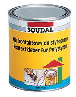 Soudal klej kontaktowy do styropianu 45A, 750ml Kod Kleimy: sul1025o750k406y Pojemność: 750ml Cechy: kauczukowy Kolor po utwardzeniu: mleczny Cena netto: 25,10 PLN Gotowy do użycia uniwersalny klej