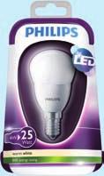 18,20 38,90 35,90 30,90 YG37-4 LED E14 230V/3W 250lm biała ciepła kulka matowa Philips 8718696474945 2700K 3W-25W P45 EEL=A+ E24120300427 YG43-2 LED E14 230V/5,5W duopack 470lm WW świeca mat Philips