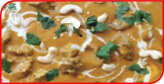 Lamb Rogan Josh spices like chili, cardamom and cinnamon braised in cashew nut paste and