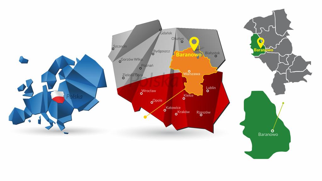 POŁOŻENIE GEOGRAFICZNE Europa powiat ostrołęcki