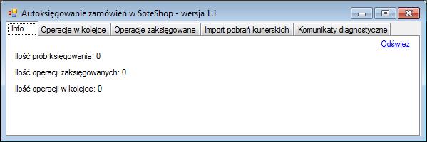 Podgląd działania rozszerzenia W oknie podglądu pluginu możemy śledzić aktywność procesu księgowania w sklepie internetowym.