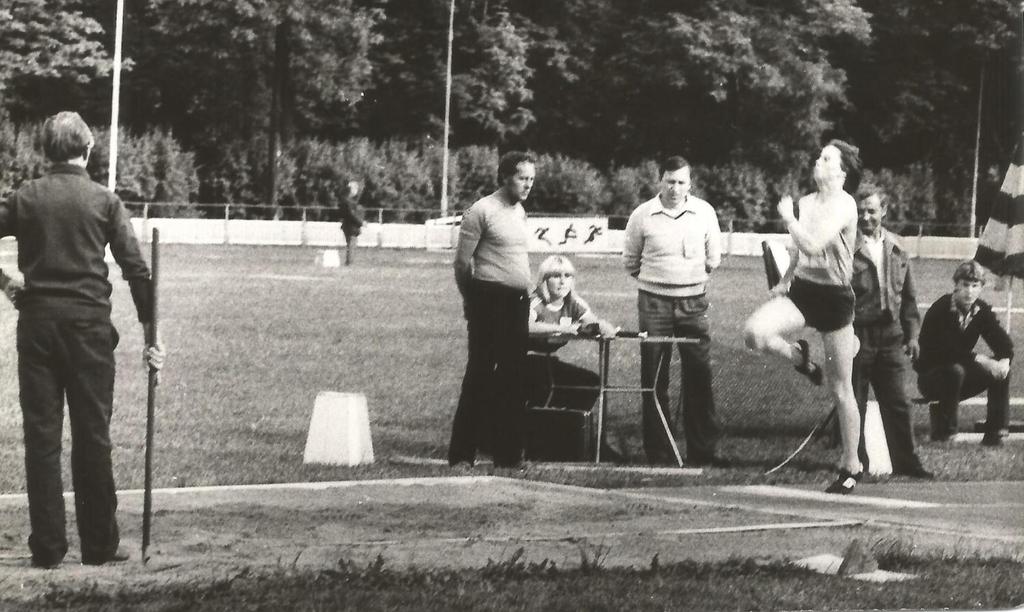 Konkurs skoku w dal na Stadionie Zwierzynieckim w I połowie lat 80.